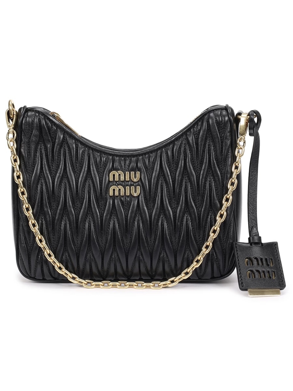 Стеганая сумка на плечо из кожи Miu miu